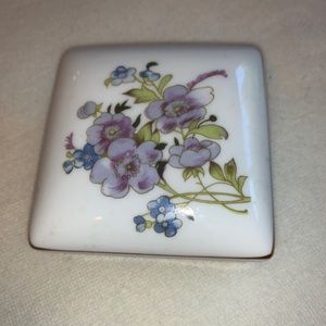 Irice Made in Japan Trinket Box Hinged Lid Purple